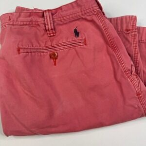 Polo Ralph Lauren Relaxed Fit Chino Shorts Mens 36 Pink Cotton Twill Pony Logo